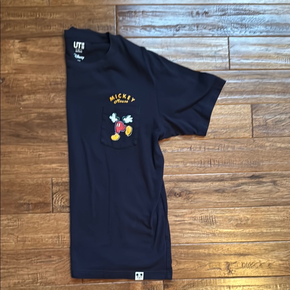 Uniqlo Navy Mickey Mouse Short Sleeve Tee